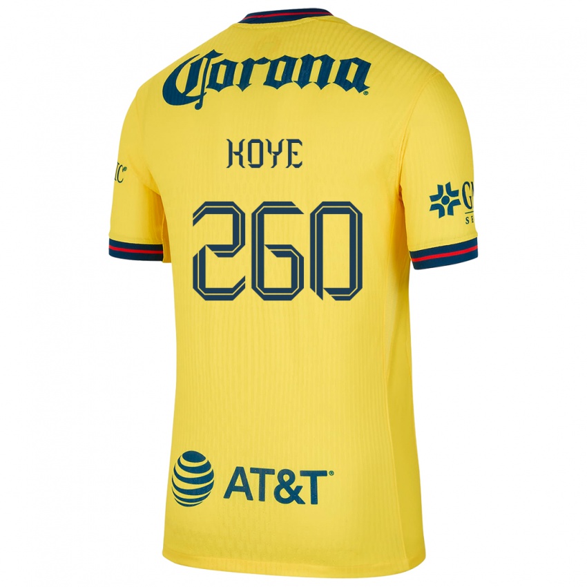 Uomo Maglia Julián Koye #260 Giallo Blu Kit Gara Home 2024/25 Maglietta