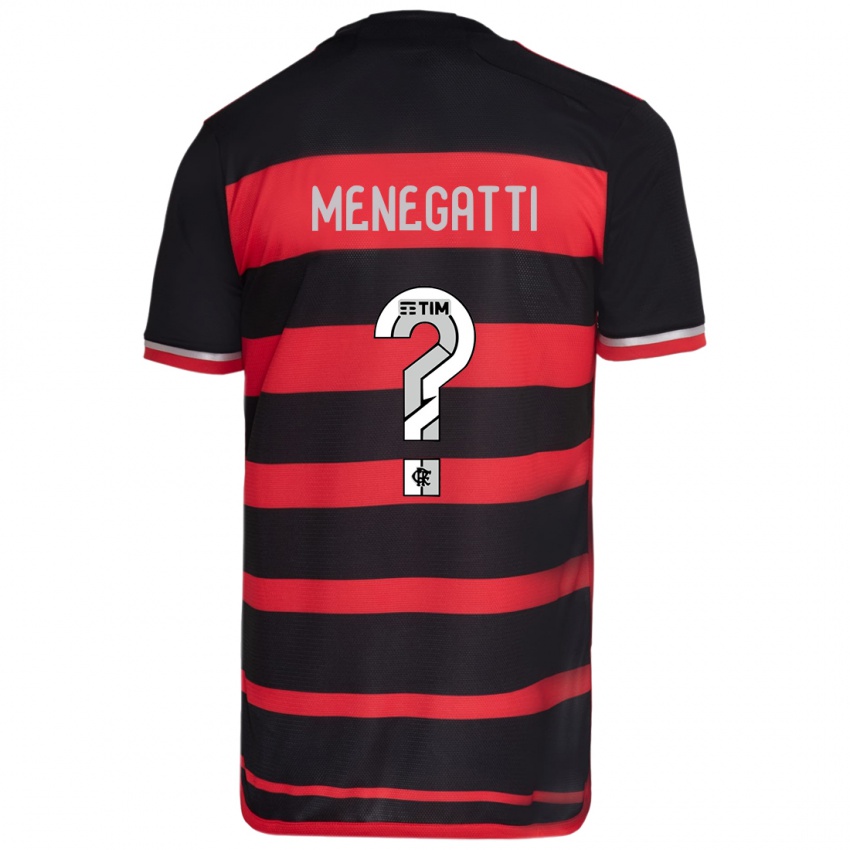 Uomo Maglia Kauan Menegatti #0 Rosso Nero Kit Gara Home 2024/25 Maglietta