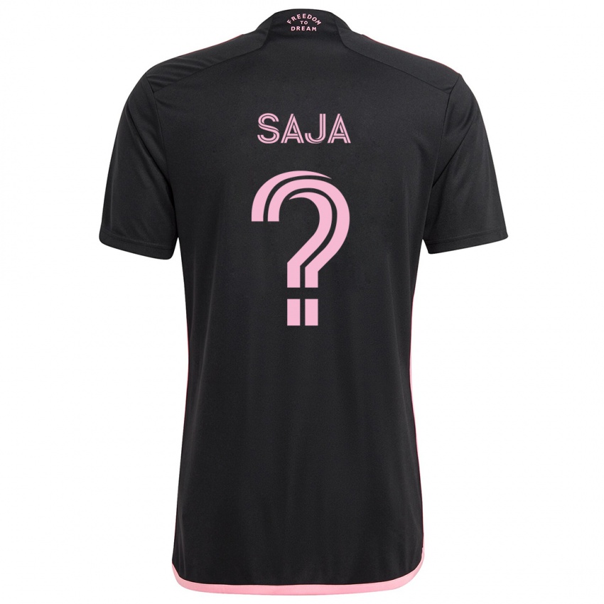 Uomo Maglia Mateo Saja #0 Nero Kit Gara Away 2024/25 Maglietta