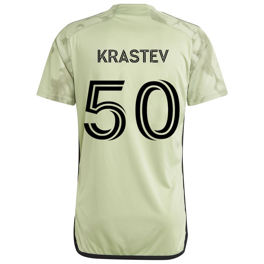 Uomo Maglia Filip Krastev #50 Verde Chiaro Kit Gara Away 2024/25 Maglietta