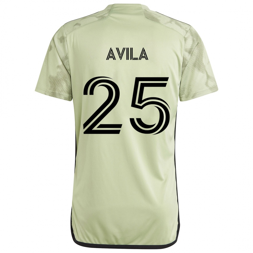 Uomo Maglia Armando Avila #25 Verde Chiaro Kit Gara Away 2024/25 Maglietta