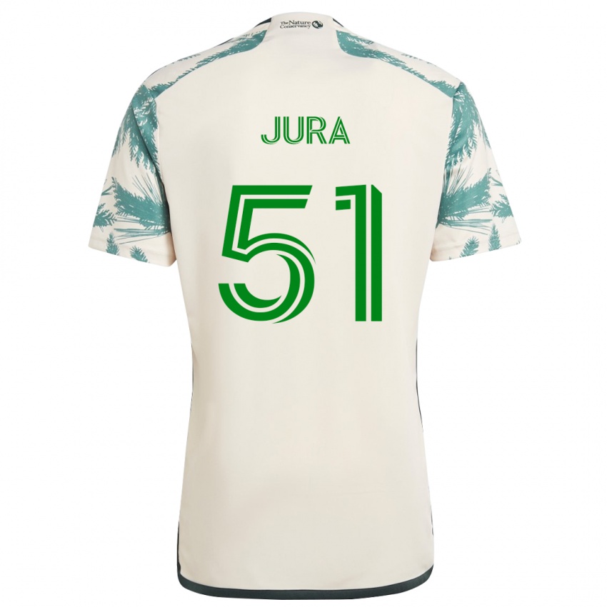 Uomo Maglia Sawyer Jura #51 Marrone Beige Kit Gara Away 2024/25 Maglietta