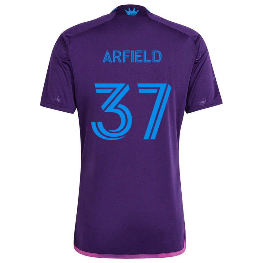 Uomo Maglia Scott Arfield #37 Viola Blu Kit Gara Away 2024/25 Maglietta