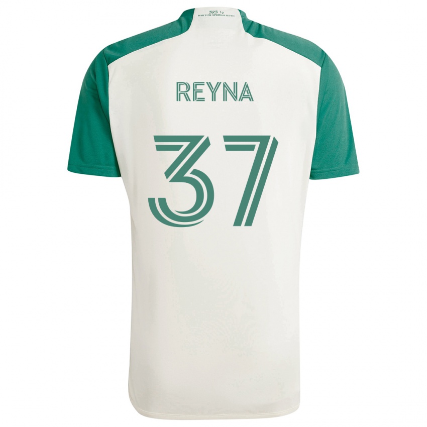 Uomo Maglia Joah Reyna #37 Colori Marrone Chiaro Verde Kit Gara Away 2024/25 Maglietta