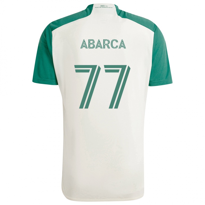 Uomo Maglia Diego Abarca #77 Colori Marrone Chiaro Verde Kit Gara Away 2024/25 Maglietta