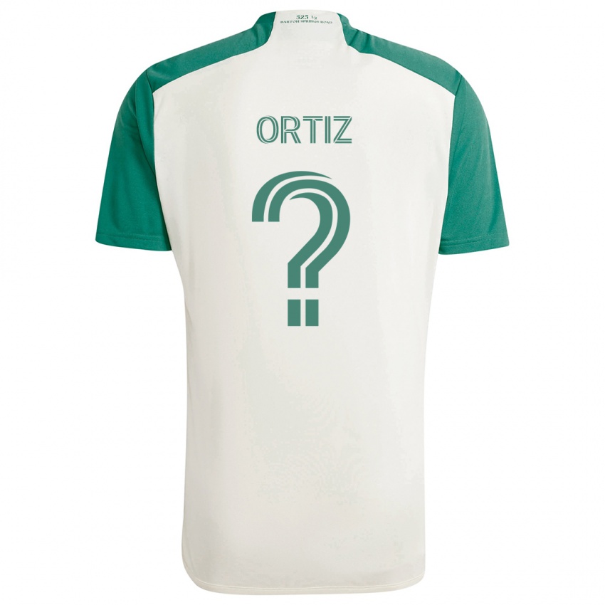 Uomo Maglia Viggo Ortiz #0 Colori Marrone Chiaro Verde Kit Gara Away 2024/25 Maglietta