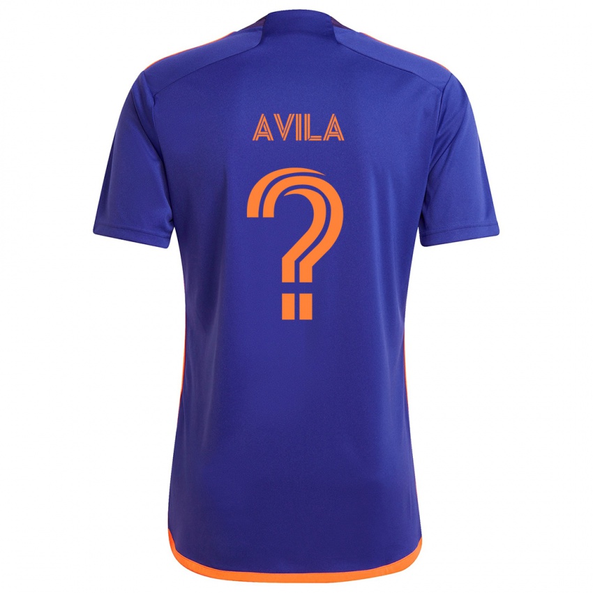 Uomo Maglia Beto Avila #0 Viola Arancione Kit Gara Away 2024/25 Maglietta