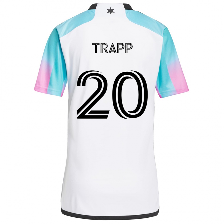 Uomo Maglia Wil Trapp #20 Bianco Blu Nero Kit Gara Away 2024/25 Maglietta