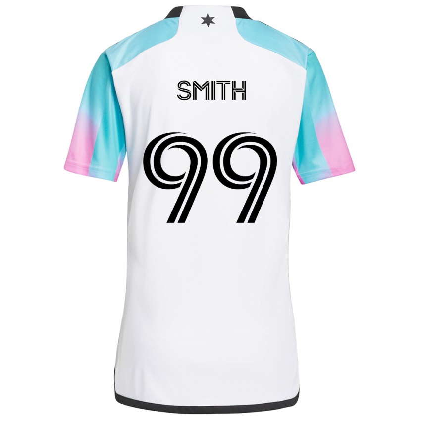 Uomo Maglia Jordan Adebayo-Smith #99 Bianco Blu Nero Kit Gara Away 2024/25 Maglietta