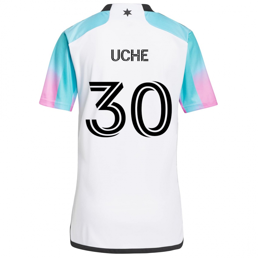 Uomo Maglia Cc Uche #30 Bianco Blu Nero Kit Gara Away 2024/25 Maglietta