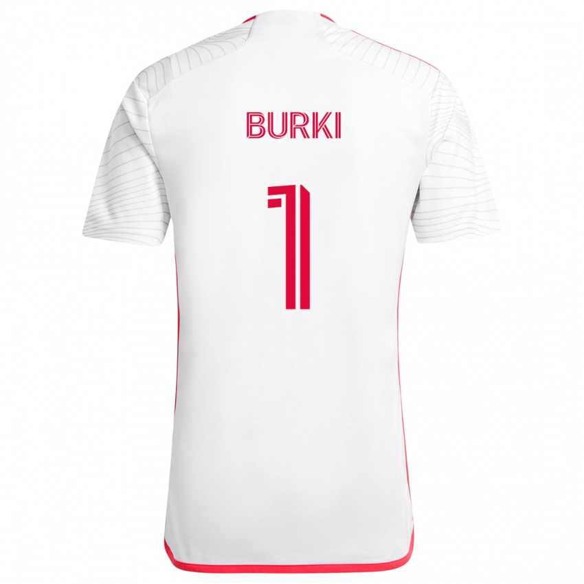 Uomo Maglia Roman Bürki #1 Bianco Rosso Kit Gara Away 2024/25 Maglietta