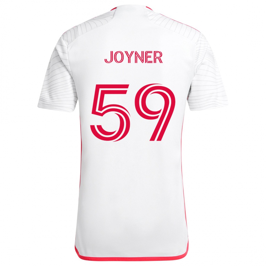 Uomo Maglia Mykhi Joyner #59 Bianco Rosso Kit Gara Away 2024/25 Maglietta