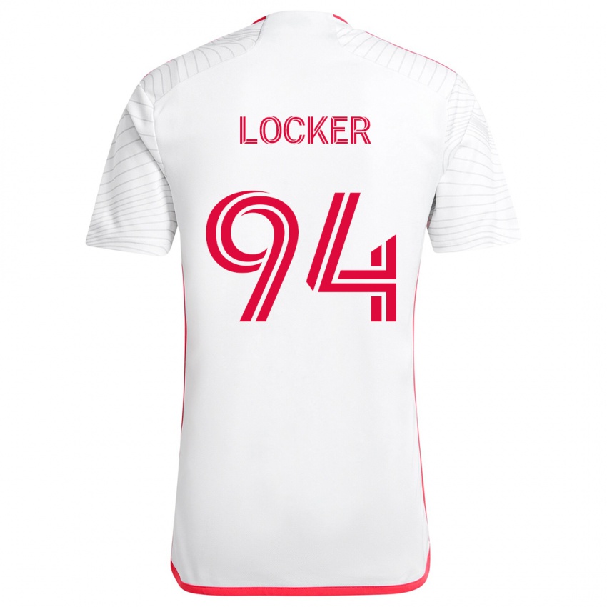 Uomo Maglia Carson Locker #94 Bianco Rosso Kit Gara Away 2024/25 Maglietta