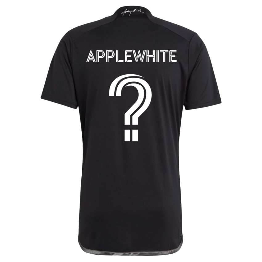 Uomo Maglia Christopher Applewhite #0 Nero Kit Gara Away 2024/25 Maglietta