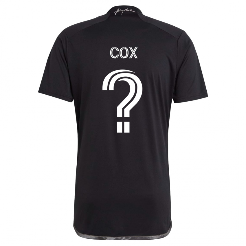 Uomo Maglia Justin Cox #0 Nero Kit Gara Away 2024/25 Maglietta