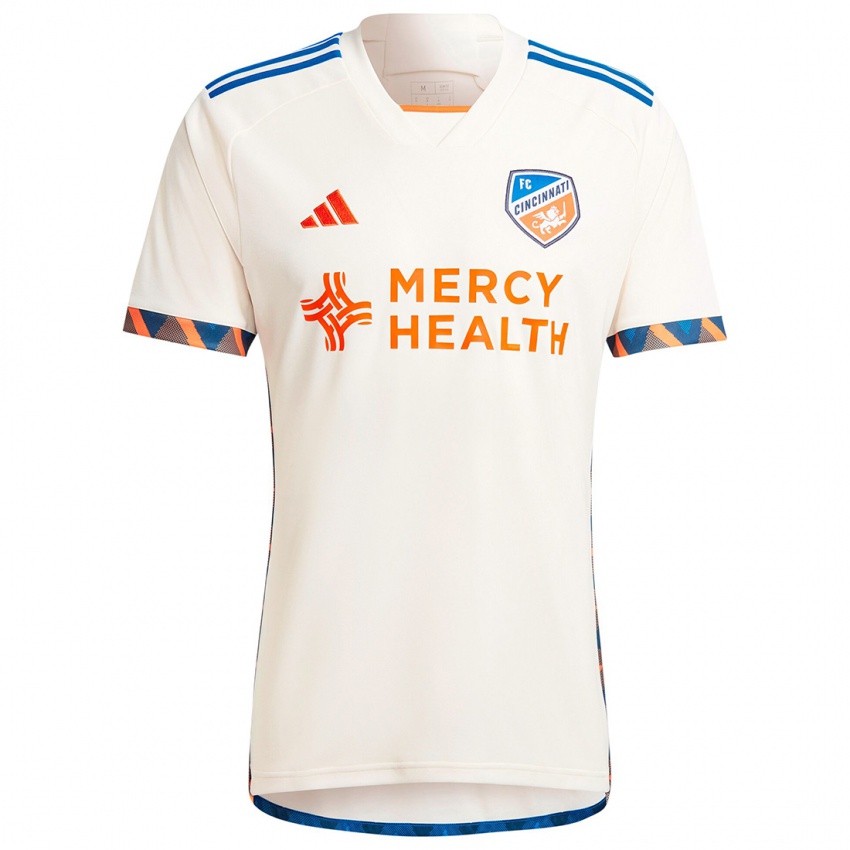 Uomo Maglia Arquímides Ordóñez #29 Bianco Arancione Kit Gara Away 2024/25 Maglietta