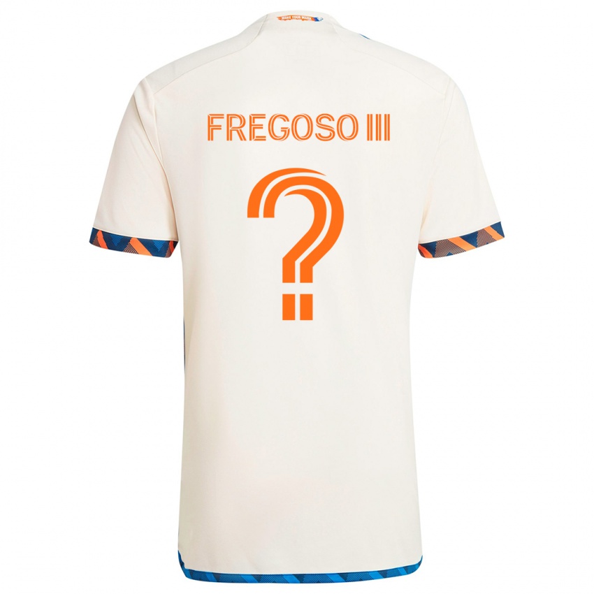 Uomo Maglia Arturo Fregoso Iii #0 Bianco Arancione Kit Gara Away 2024/25 Maglietta