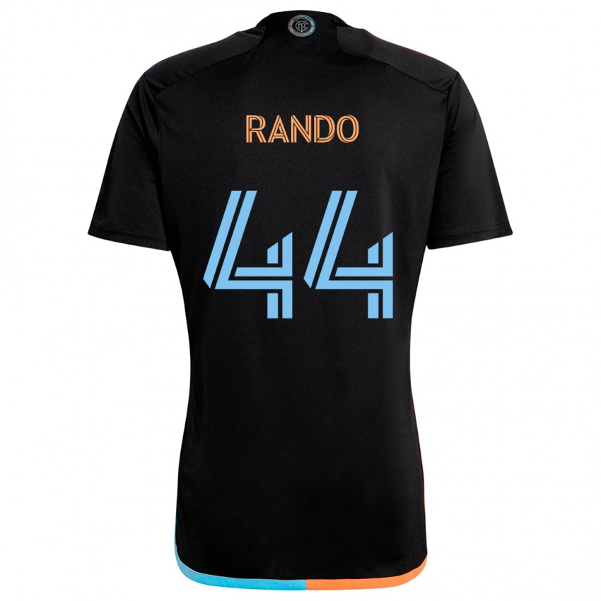 Uomo Maglia Alex Rando #44 Nero Arancione Blu Kit Gara Away 2024/25 Maglietta