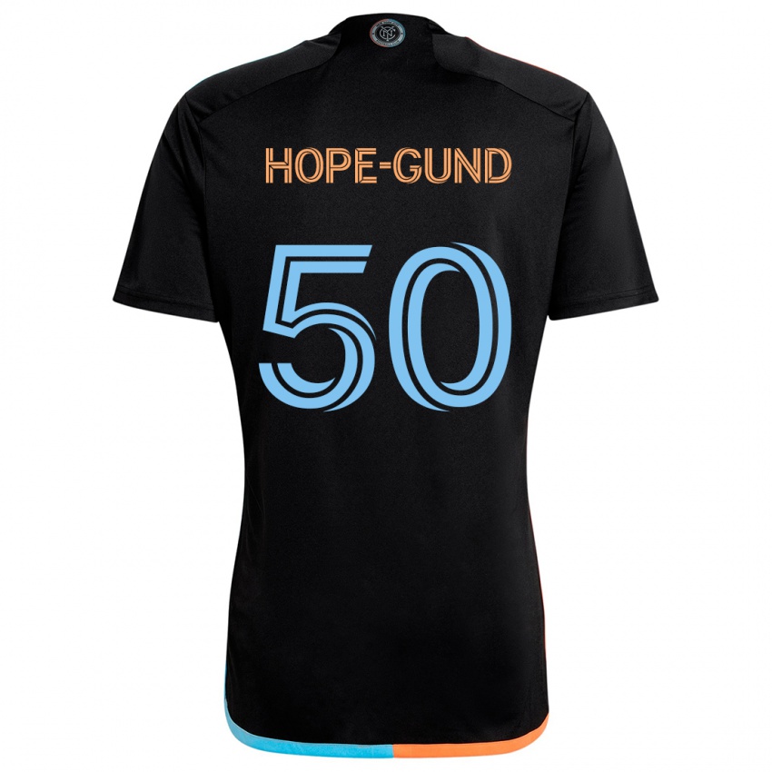 Uomo Maglia Kofi Hope-Gund #50 Nero Arancione Blu Kit Gara Away 2024/25 Maglietta