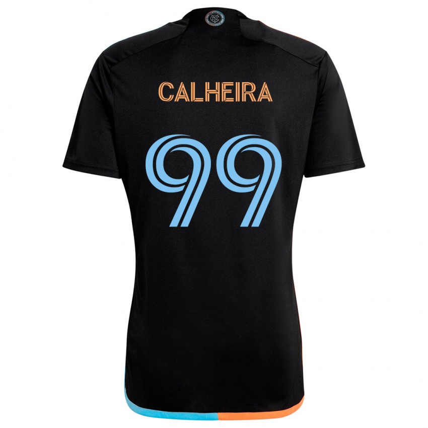 Uomo Maglia Taylor Calheira #99 Nero Arancione Blu Kit Gara Away 2024/25 Maglietta