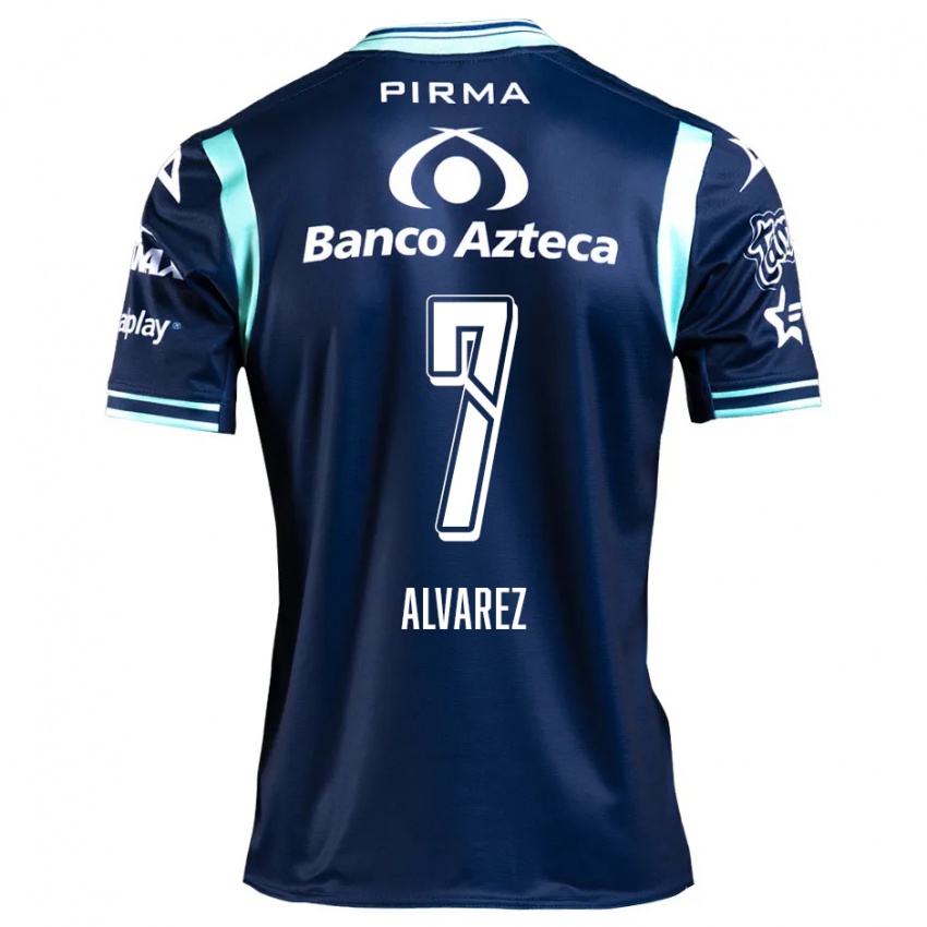 Uomo Maglia Daniel Álvarez #7 Blu Navy Kit Gara Away 2024/25 Maglietta