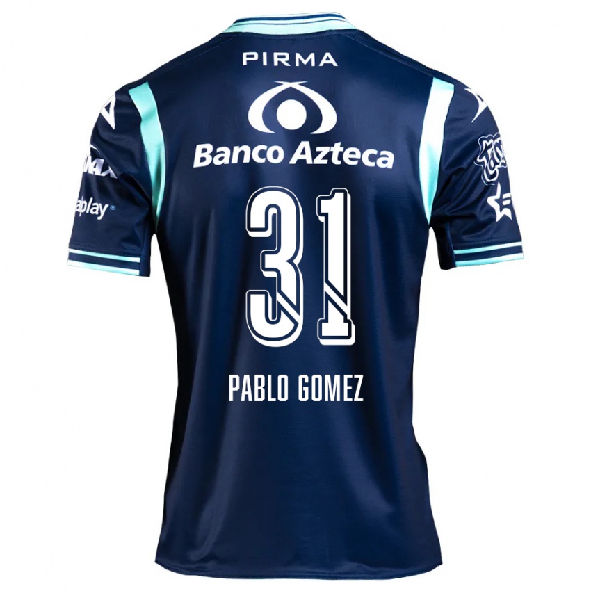 Uomo Maglia Juan Pablo Gómez #31 Blu Navy Kit Gara Away 2024/25 Maglietta