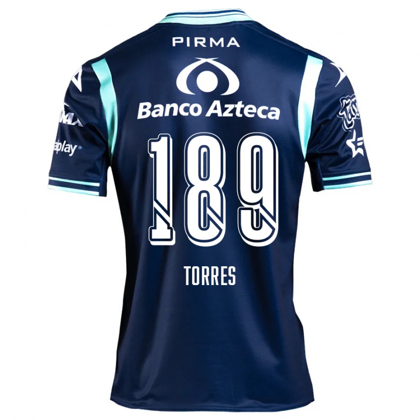 Uomo Maglia Dylan Torres #189 Blu Navy Kit Gara Away 2024/25 Maglietta