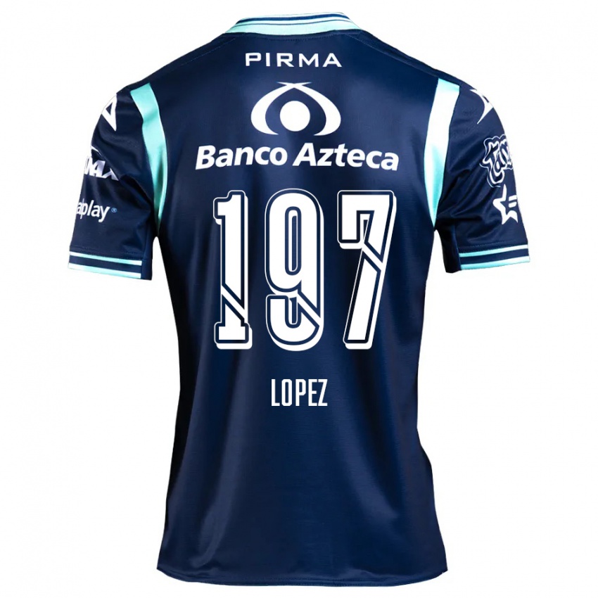 Uomo Maglia Sebastián López #197 Blu Navy Kit Gara Away 2024/25 Maglietta