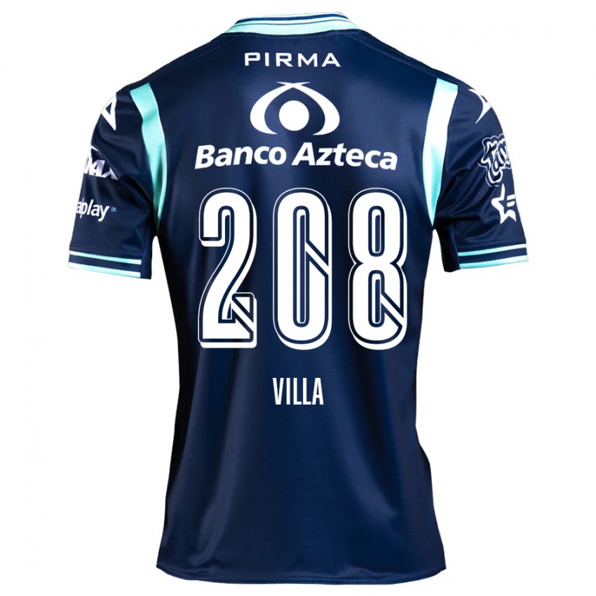 Uomo Maglia Patrick Villa #208 Blu Navy Kit Gara Away 2024/25 Maglietta