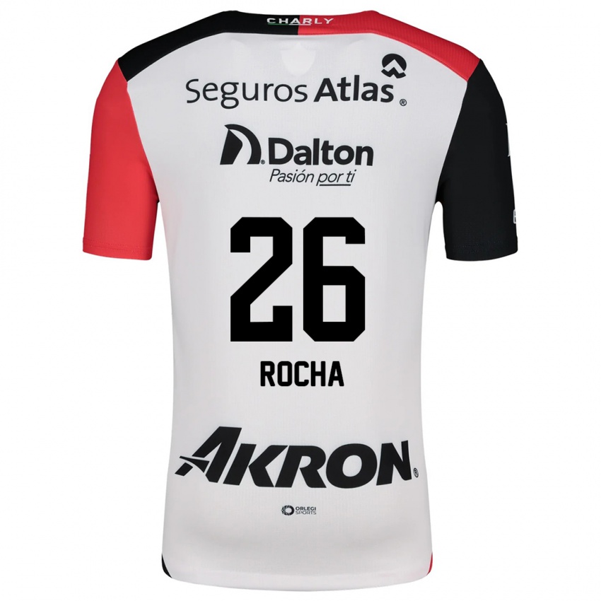 Uomo Maglia Aldo Rocha #26 Bianco Rosso Nero Kit Gara Away 2024/25 Maglietta