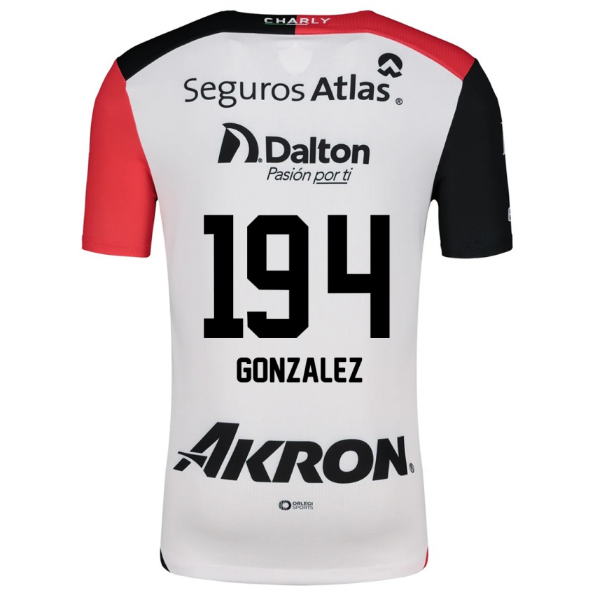 Uomo Maglia Andrés González #194 Bianco Rosso Nero Kit Gara Away 2024/25 Maglietta