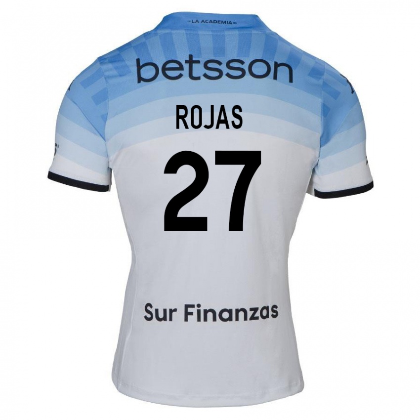 Uomo Maglia Gabriel Rojas #27 Bianco Blu Nero Kit Gara Away 2024/25 Maglietta