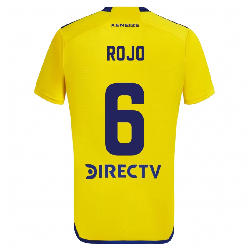 Uomo Maglia Marcos Rojo #6 Giallo Blu Kit Gara Away 2024/25 Maglietta