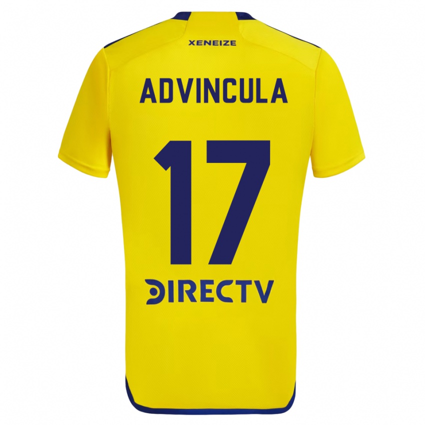 Uomo Maglia Luis Advincula #17 Giallo Blu Kit Gara Away 2024/25 Maglietta