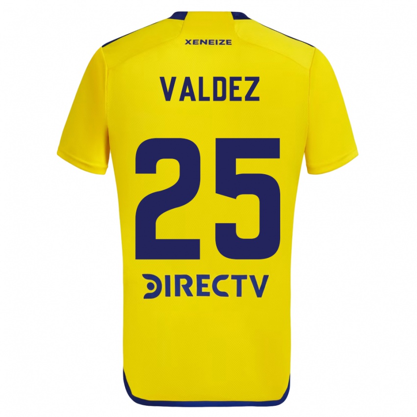 Uomo Maglia Bruno Valdez #25 Giallo Blu Kit Gara Away 2024/25 Maglietta