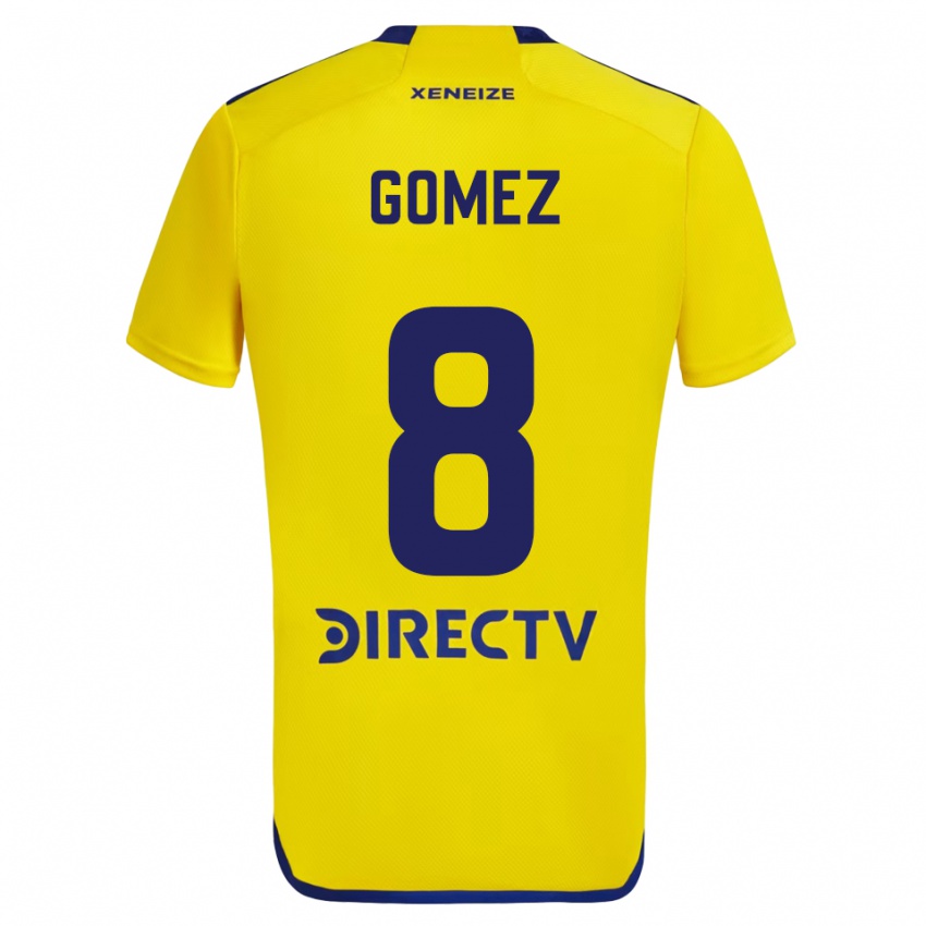 Uomo Maglia Camila Gomez Ares #8 Giallo Blu Kit Gara Away 2024/25 Maglietta