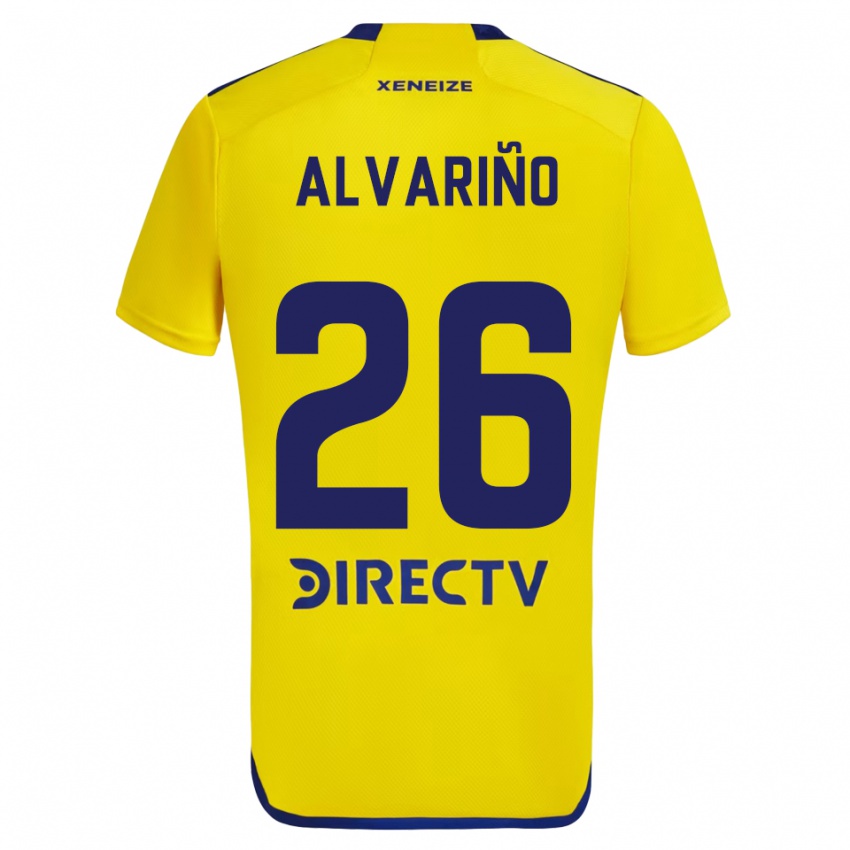 Uomo Maglia Alexis Alvarino #26 Giallo Blu Kit Gara Away 2024/25 Maglietta