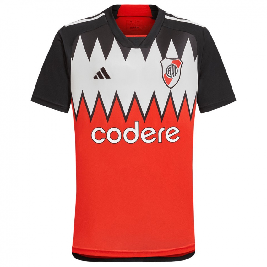 Uomo Maglia Franco Mastantuono #30 Rosso Nero Bianco Kit Gara Away 2024/25 Maglietta