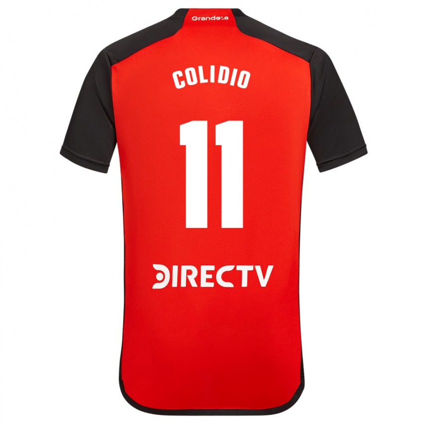 Uomo Maglia Facundo Colidio #11 Rosso Nero Bianco Kit Gara Away 2024/25 Maglietta