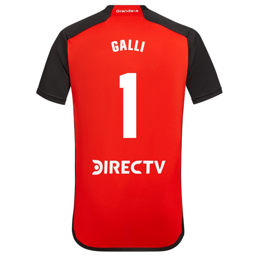 Uomo Maglia Ludmila Galli #1 Rosso Nero Bianco Kit Gara Away 2024/25 Maglietta