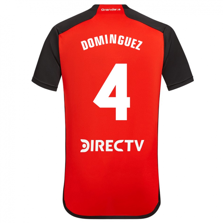 Uomo Maglia Evelyn Sofía Domínguez #4 Rosso Nero Bianco Kit Gara Away 2024/25 Maglietta