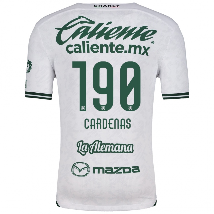 Uomo Maglia Emilio Cárdenas #190 Bianco Verde Kit Gara Away 2024/25 Maglietta