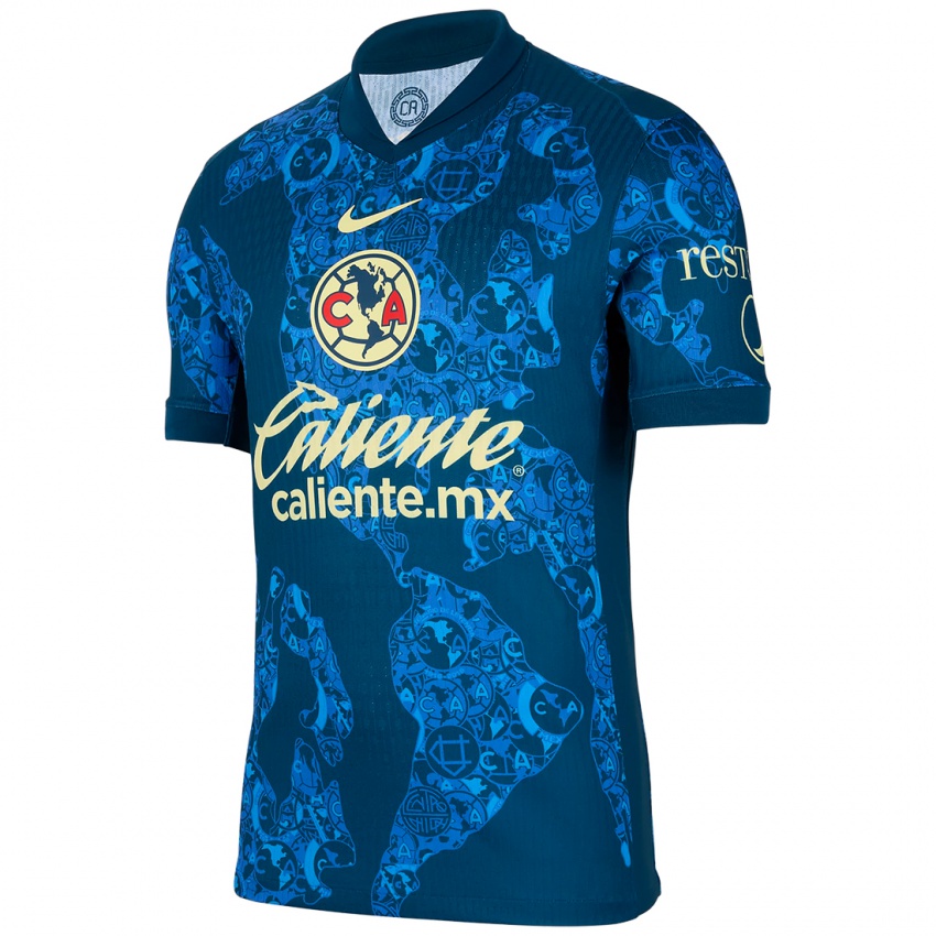 Uomo Maglia Il Tuo Nome #0 Blu Giallo Kit Gara Away 2024/25 Maglietta