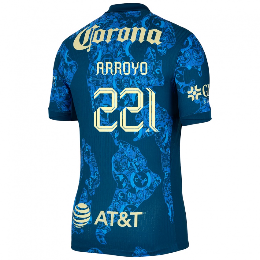 Uomo Maglia Reyli Arroyo #221 Blu Giallo Kit Gara Away 2024/25 Maglietta