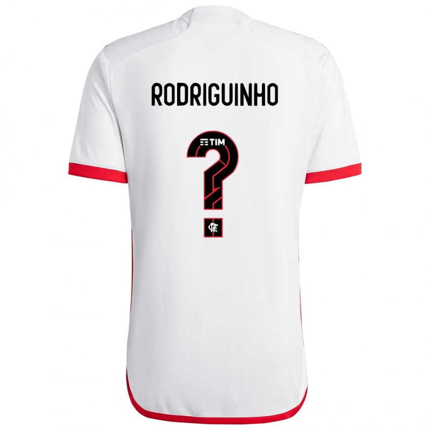 Uomo Maglia Rodriguinho #0 Bianco Rosso Kit Gara Away 2024/25 Maglietta