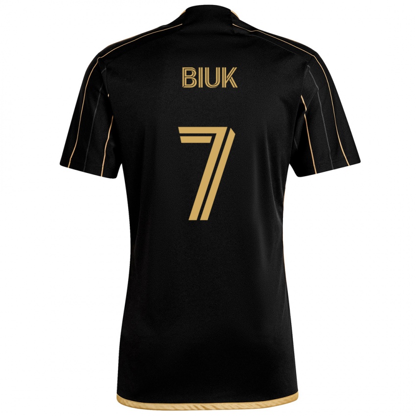 Donna Maglia Stipe Biuk #7 Oro Nero Kit Gara Home 2024/25 Maglietta