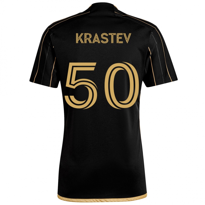 Donna Maglia Filip Krastev #50 Oro Nero Kit Gara Home 2024/25 Maglietta