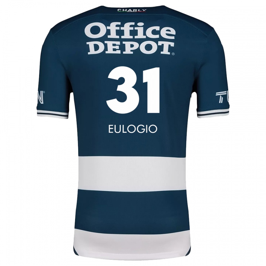 Donna Maglia José Eulogio #31 Blu Bianco Kit Gara Home 2024/25 Maglietta