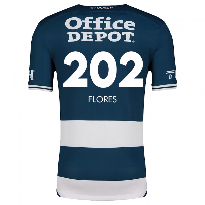 Donna Maglia Luis Flores #202 Blu Bianco Kit Gara Home 2024/25 Maglietta