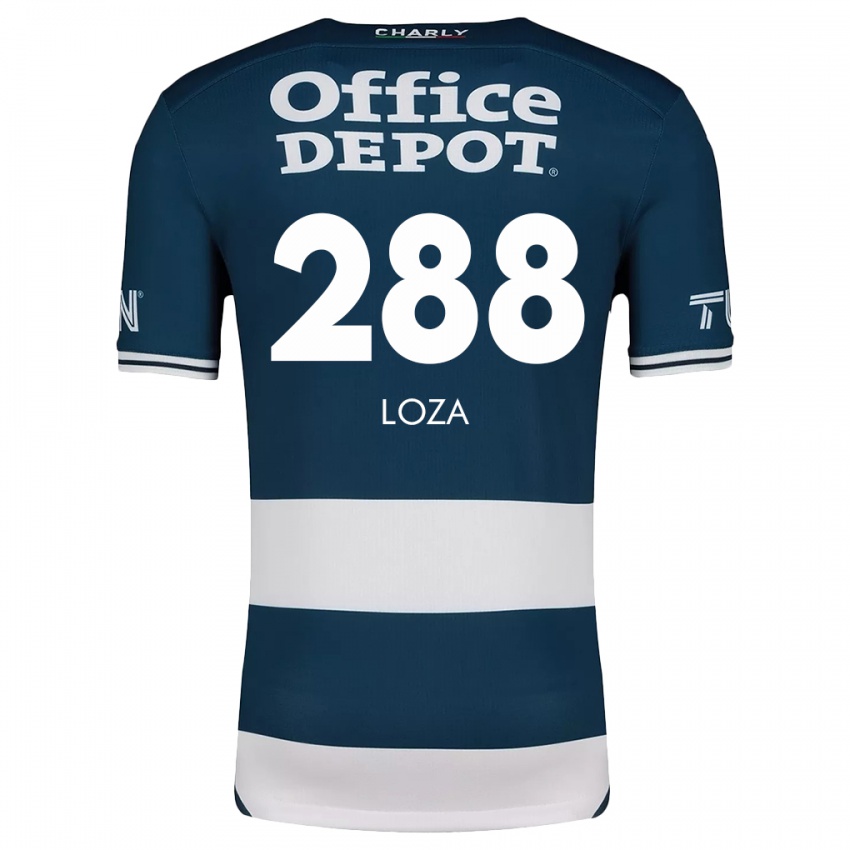 Donna Maglia Santino Loza #288 Blu Bianco Kit Gara Home 2024/25 Maglietta